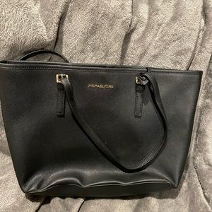 Michael Kors black tote bag